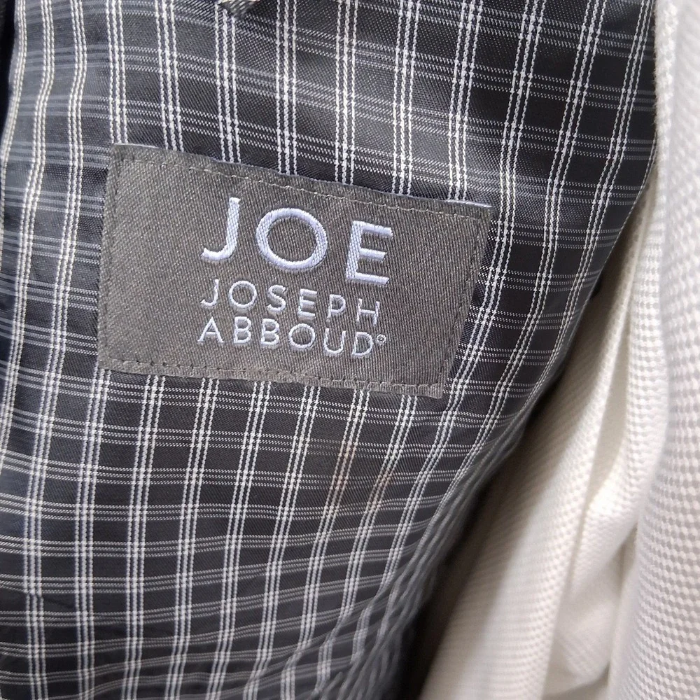 Joe Joseph Abboud Sport Coat Mens 40R Gray Windowpane Wool Blazer Double Vent